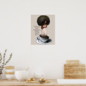 Poster Afro-Américaine femme Afro Bible Citation Psaume 2 (Cuisine)