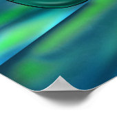 Poster Afro-Américaine fille et ours de gomme (Coin)