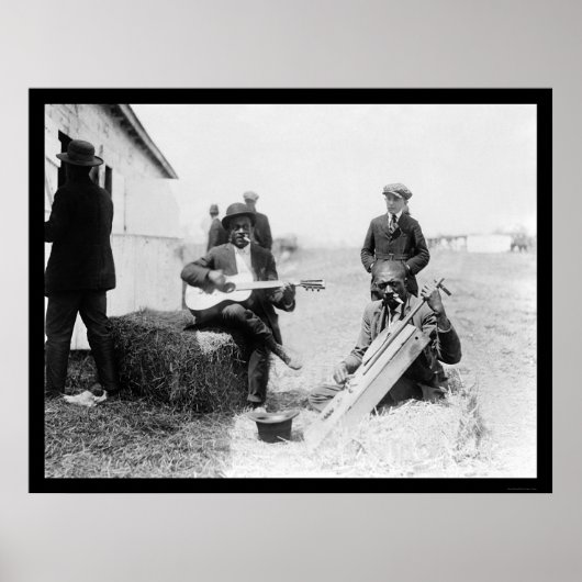 Poster Afro-Américains avec Kazoos et une guitare 1914 (Devant)