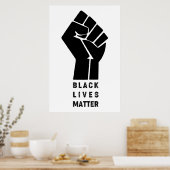 Poster afro american fist black lives matter symbol prote (Cuisine)
