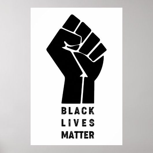 Poster afro american fist black lives matter symbol prote (Devant)