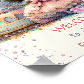 Poster Afro American princess 5th Birthday Castle cake (Coin)