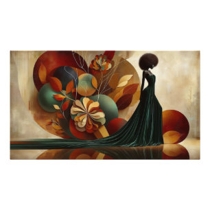 Poster Afro-Amerikaanse vrouw Abstracte muurkunst
