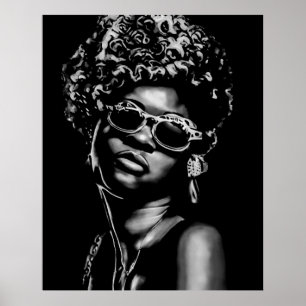 Poster Afro Beauty Woman Portrait (AI+Human)