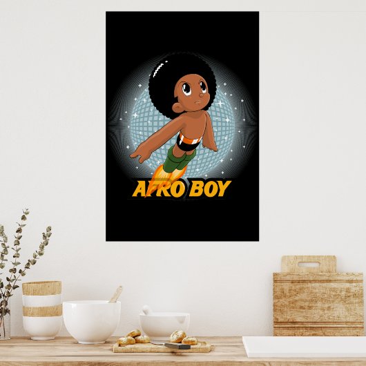 Poster Afro Boy (Cuisine)