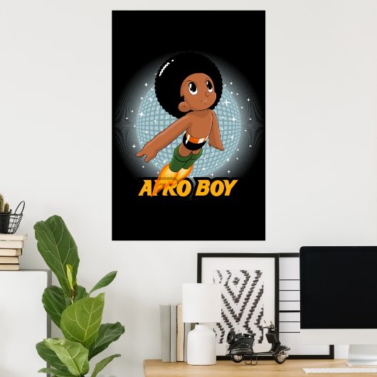 Poster Afro Boy (Bureau à domicile)