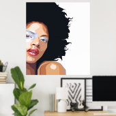 Poster afro-centré (Bureau à domicile)