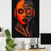 Poster Afro-futuriste 3 (Bureau à domicile)