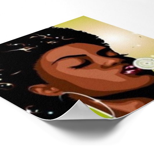 Poster afro girl (Coin)