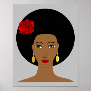 Poster Afro Hair Black Girl