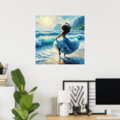 Poster Afro Louange déesse Divine Beauté Huile Peinture (Bureau à domicile)