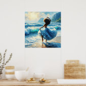 Poster Afro Louange déesse Divine Beauté Huile Peinture (Cuisine)