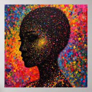 Poster Afro Nebula Whisper – Célébration de l'Histoire No
