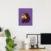 Poster Afro Unicorn | Divin (Bureau à domicile)