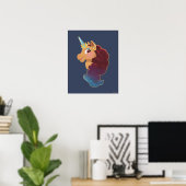 Poster Afro Unicorn | Divine la licorne (Bureau à domicile)