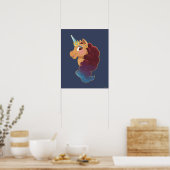 Poster Afro Unicorn | Divine la licorne (Cuisine)