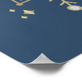 Poster Afro Unicorn Festive Vacances Magique (Coin)