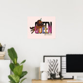 Poster Afro Unicorn Queen Design (Bureau à domicile)
