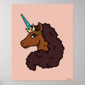 Poster Afro Unicorn | Unique (Devant)