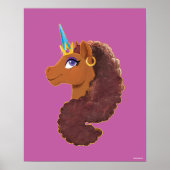 Poster Afro Unicorn | Unique (Devant)