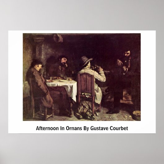 Poster Afternoon In Ornans By Gustave Courbet (Devant)