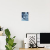 Poster Agate bleue cristallisée | Pierre marbrée en ardoi (Bureau à domicile)