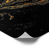 Poster Agate Crystal. Suminagashi moderne futuriste. Swir (Coin)