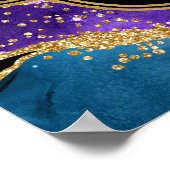 Poster Agate de paquebot violet et bleu Accueil (Coin)