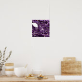 Poster Agate de Parties scintillant violet et or (Cuisine)