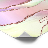 Poster Agate de pastèque | Neo Mint Green et Cassis Pink (Coin)