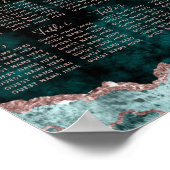 Poster Agate d'or vert et Rose Arrangement de siège (Coin)