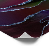 Poster Agate dynamique | Couleur rose et vert pour bijou (Coin)
