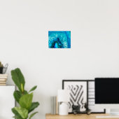 Poster Agate moderne en marbre bleu (Bureau à domicile)
