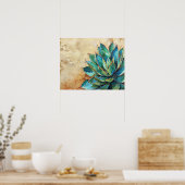 Poster Agave verte Cactus Peinture sud-ouest (Cuisine)