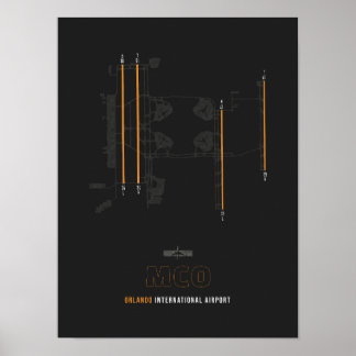 Poster AGC - Orlando Airport Runam Diagramme Art