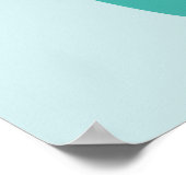 Poster Âge atomique milieu du siècle Abstrait Aqua Orange (Coin)