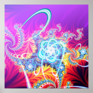 Poster Âge de l'art fractal Atom par bbqchaussures