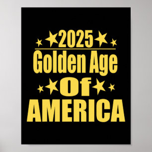 Poster Âge d'or de l'Amérique 2025 Trump Président Républ