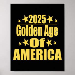 Poster Âge d'or de l'Amérique 2025 Trump Président Républ