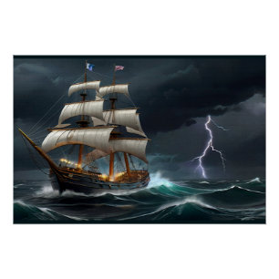 Poster Age d'or des navires pirates