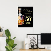 Poster Aged to Perfection Men's 50th Whiskey Birthday (Bureau à domicile)