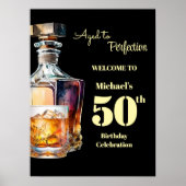 Poster Aged to Perfection Men's 50th Whiskey Birthday (Devant)