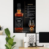 Poster Aged to Perfection Whiskey Bottle Custom Birthday (Bureau à domicile)