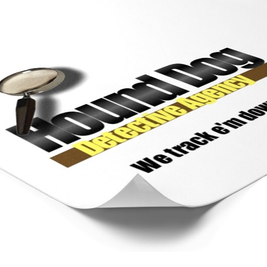 Poster Agence de détection des chiens de chien de chien (Coin)