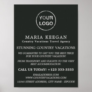 Poster Agence de voyage simple et moderne Publicité