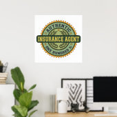Poster Agent d'assurance authentique (Bureau à domicile)