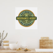 Poster Agent d'assurance authentique (Cuisine)