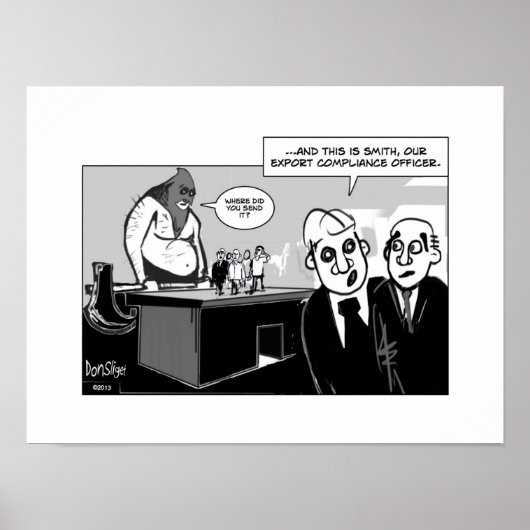 Poster Agent de conformité à l'exportation (Devant)
