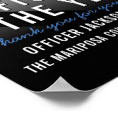 Poster Agent de police de l'année Appréciation des employ (Coin)