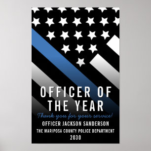 Poster Agent de police de l'année Reconnaissance des empl